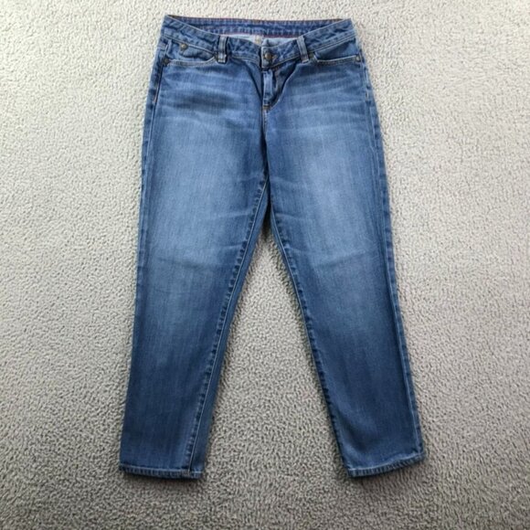 TALBOTS Signature Womens 8/29 PETITE Mid Rise Medium Wash Denim Ankle Jeans - Picture 1 of 14